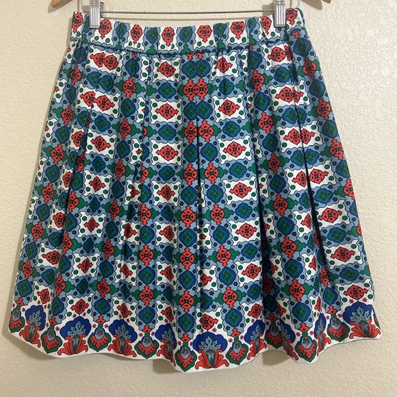 Boden Dresses & Skirts - Boden Red and White Pleated Mini Skater Skirt